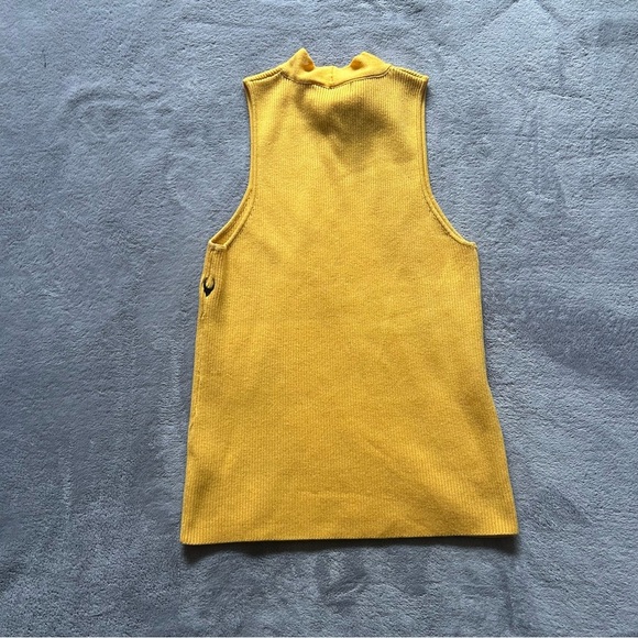 SOLD—FANG NYC Unisex Bow Knit Tank in Yellow - Picture 6 of 7